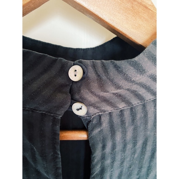 Amour Vert Alina Baby Doll Black Stripe Dress. Size S - Picture 7 of 7